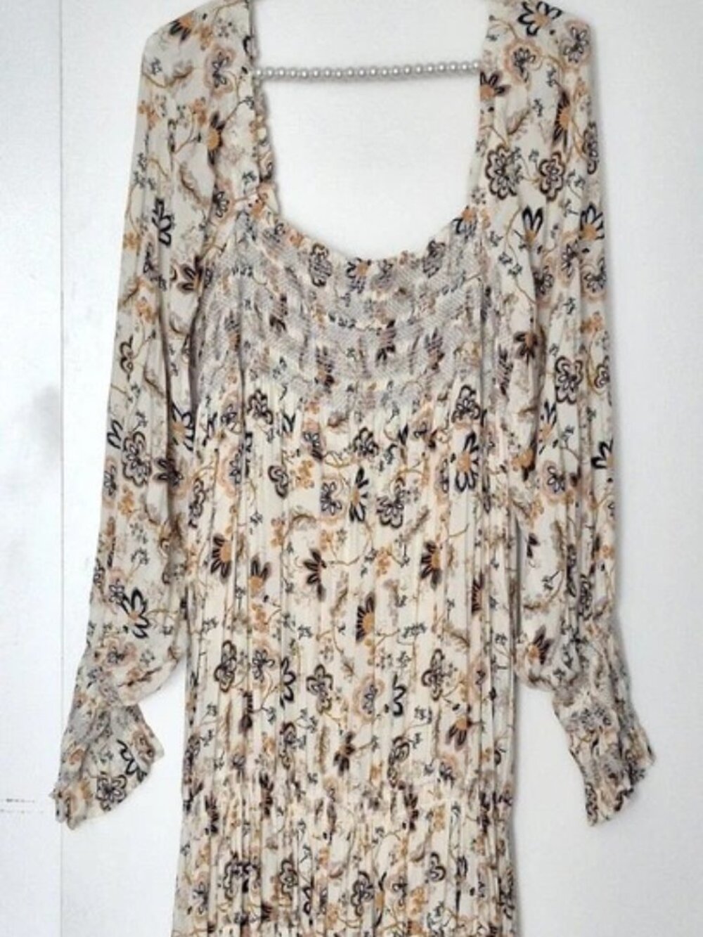 Free People Sweet Escape Maxi Dress Ivory Combo Size L NWT - Picture 8 of 16